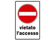 CARTELLO VIETATO L?ACCESSO- - cm.20x30h. - 10 pezzi