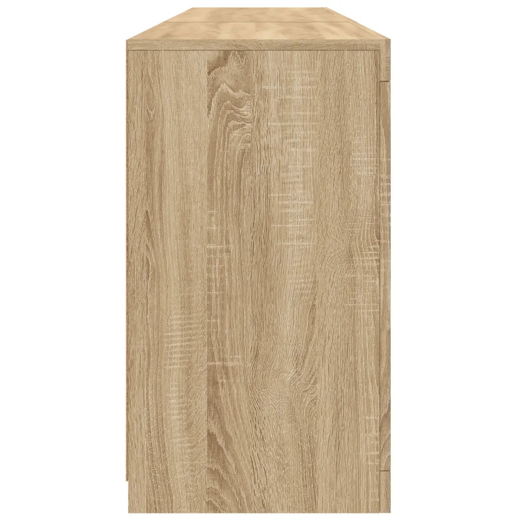Credenza | Madia | Buffet da pranzo | Armadio da pranzo con Luci LED Rovere Sonoma 181,5x37x67 cm