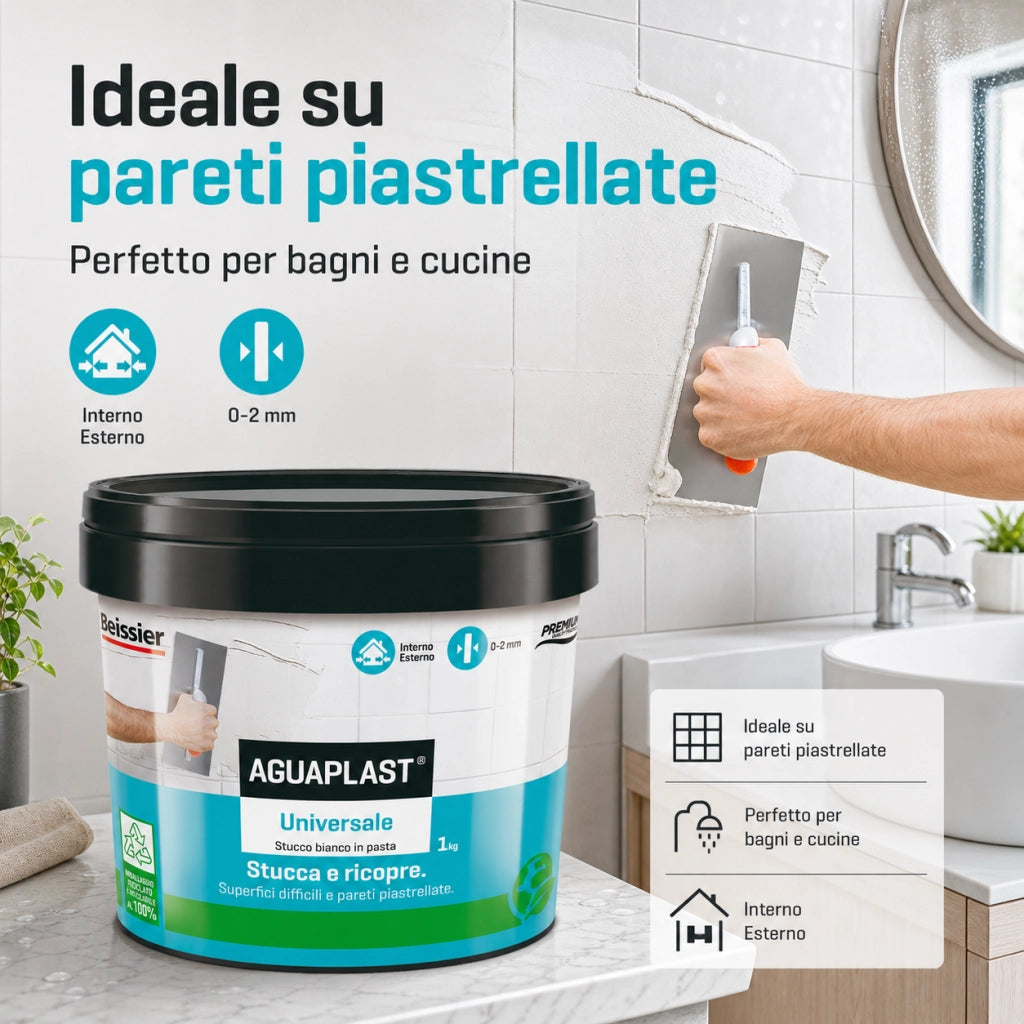 Aguaplast universale stucco pronto all'uso per qualsiasi superficie 1 kg