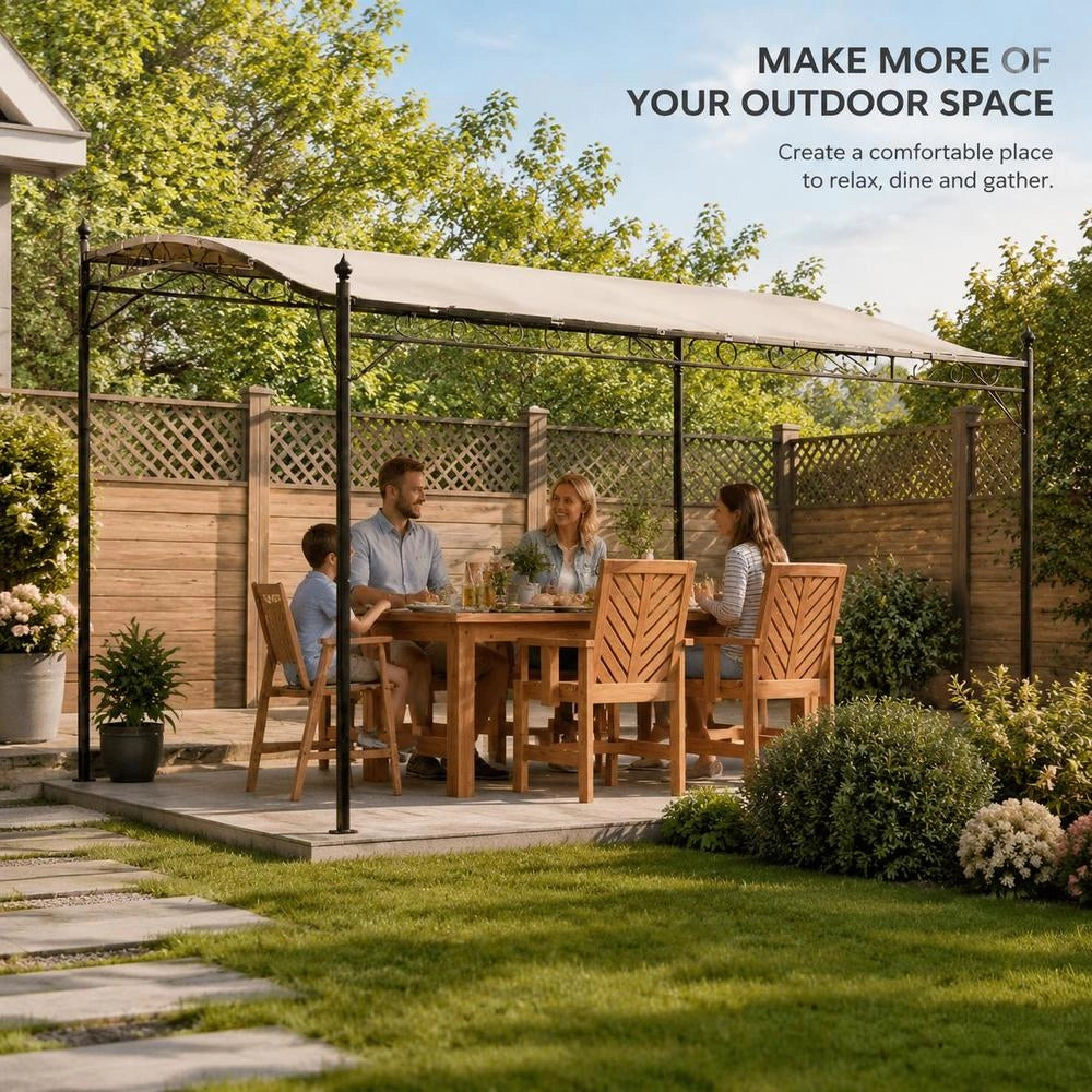 Awning Cream 4x3 M 180 G/square Meter Fabric And Steel