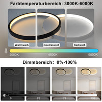 ZMH Lampada da soffitto plafoniera LED moderna bianco nero per camera letto