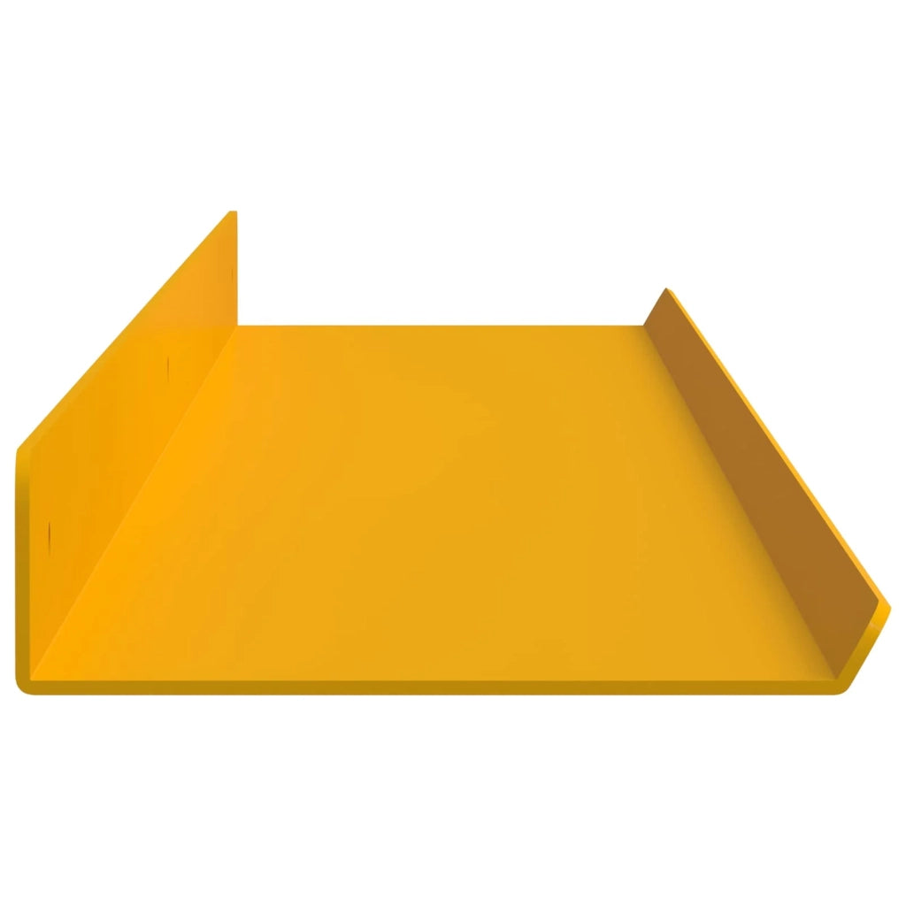 Mensola sospesa 2 pcs Giallo senape 100 x 9 x 2,5 cm Acciaio 8003990