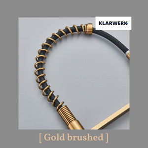 Bernd | Filtro oro opaco  3 vie gastronomia Rubinetto cucina amolla in acciaio inossidabile osmosi|Miscelatore da ristorante ruotabile 360°