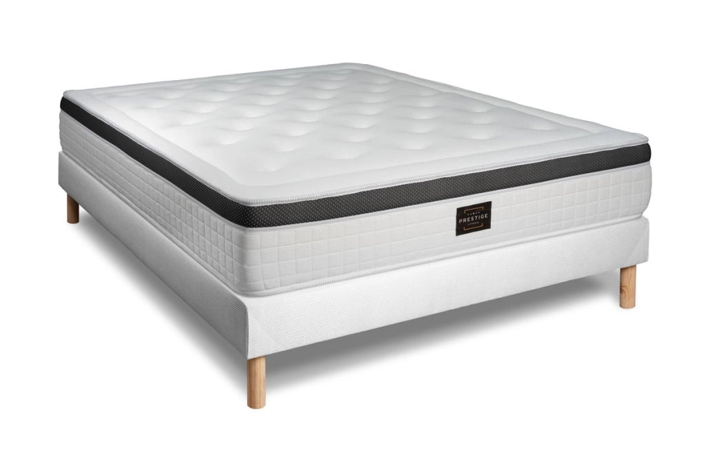 Pacchetto letto completo - Materasso 160x200cm + Box spring con doghe (kit) + 2 cuscini + Piumino - Privilège