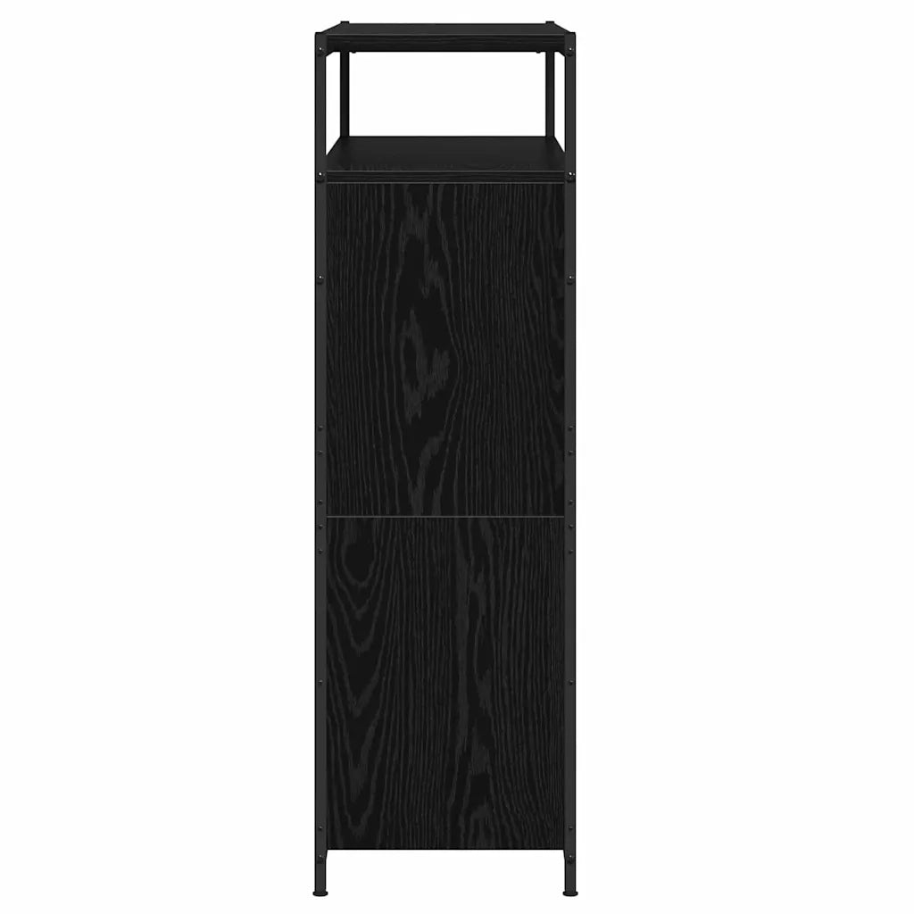 Mobile per scarpe con lo scaffale Rovere Nero 100 x 34 x 112 cm 3365549