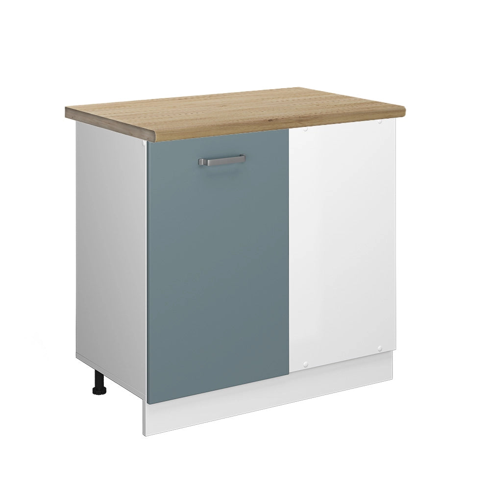 Vicco Mobile ad angolo cucina Grigio-blu 86 cm , PL Rovere