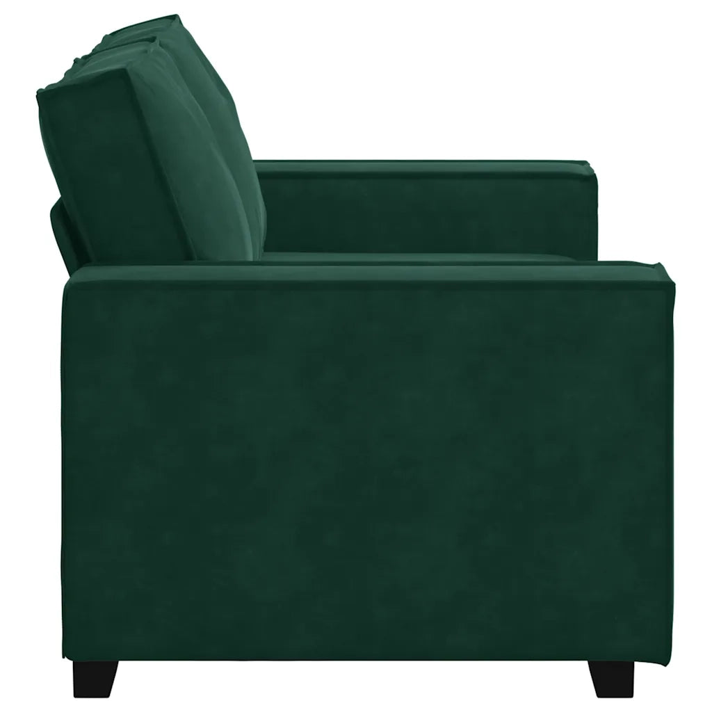 Divano a 2 Posti Verde Scuro 160x78x84 cm in Velluto 4105012