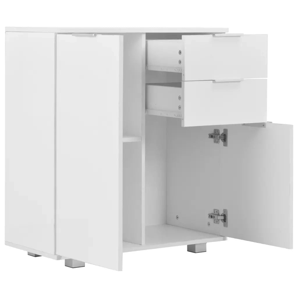 Credenza con Finitura Lucida Bianca 71x35x80 cm in Truciolato 283715