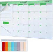 Pianificatore A3 con adesivi per note - pianificatore settimanale e giornaliero - pianificatore appuntamenti 2024 - blocco calendario da ufficio