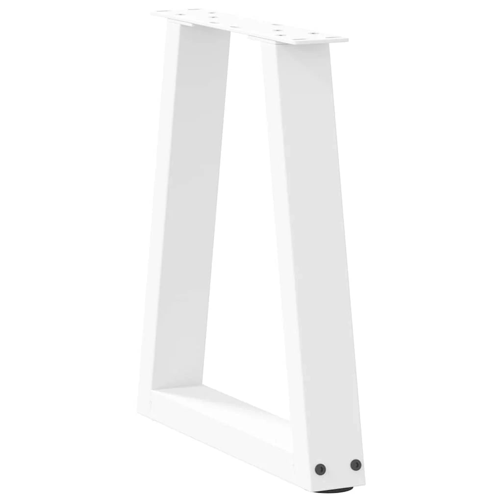 Set di 2 gambe per tavolino da caffè a V con piedini regolabili 28 x 43 cm acciaio bianco 02_0056837