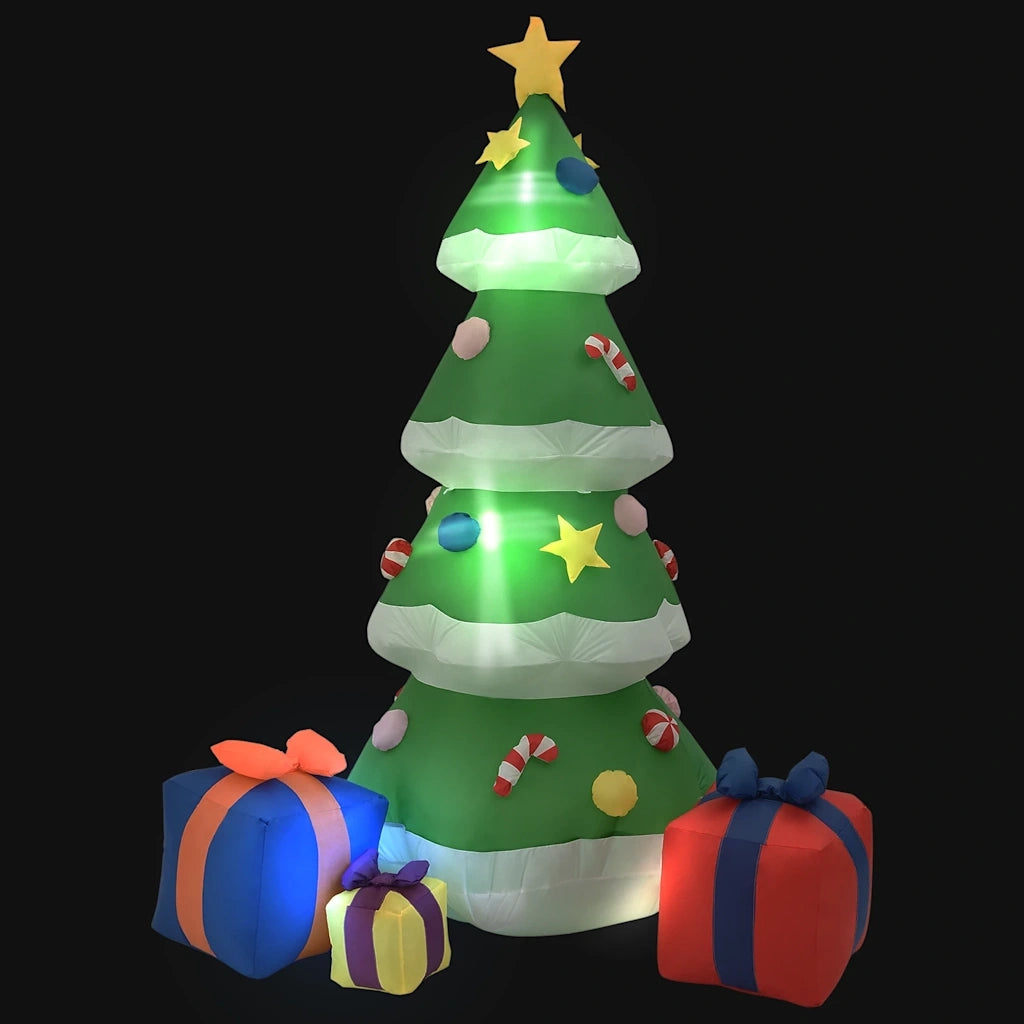 Albero Natale Gonfiabile Decorazioni LED-Luci decorative natalizie Interno Esterno 240 cm