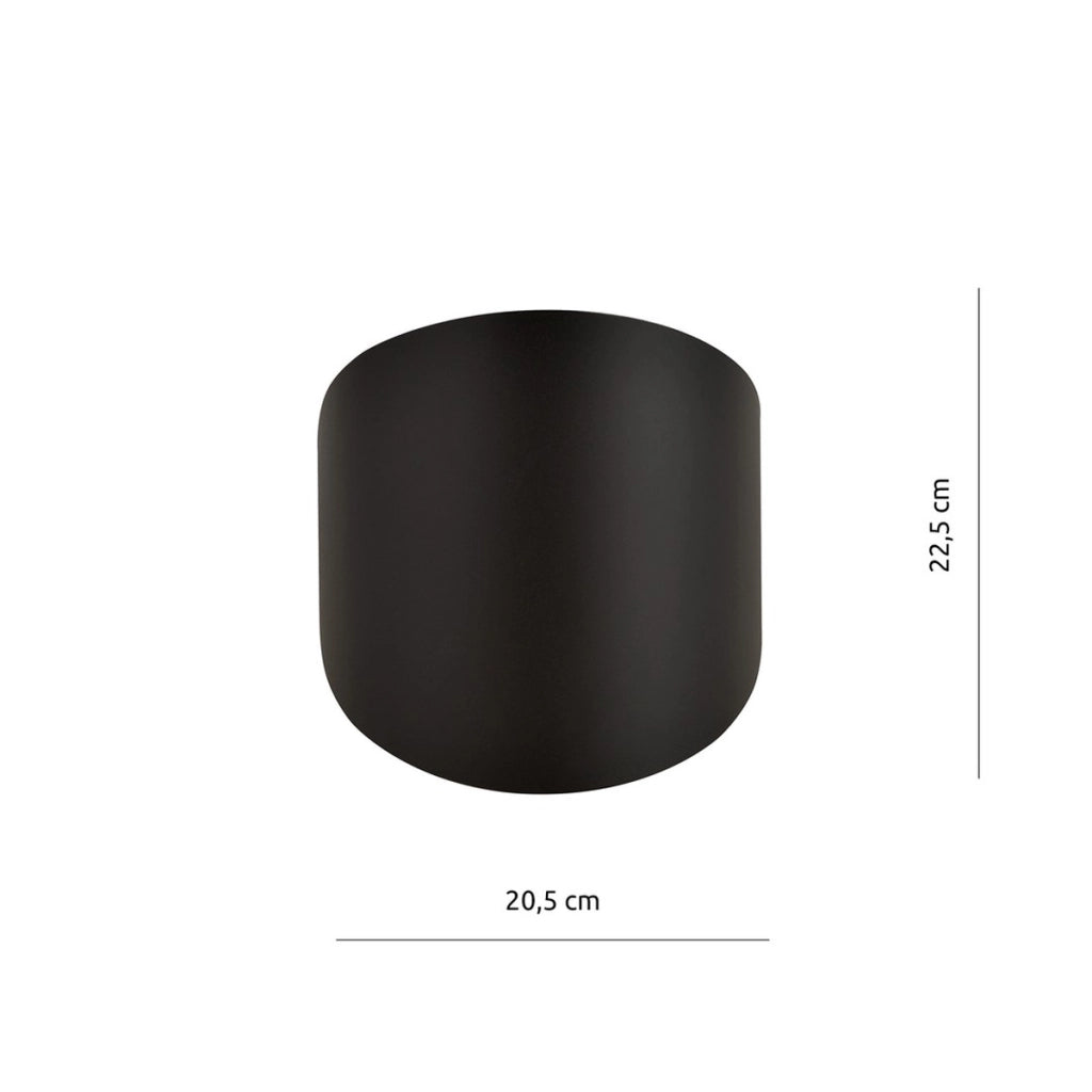 Lampada da parete FORM 3 in acciaio nero opaco