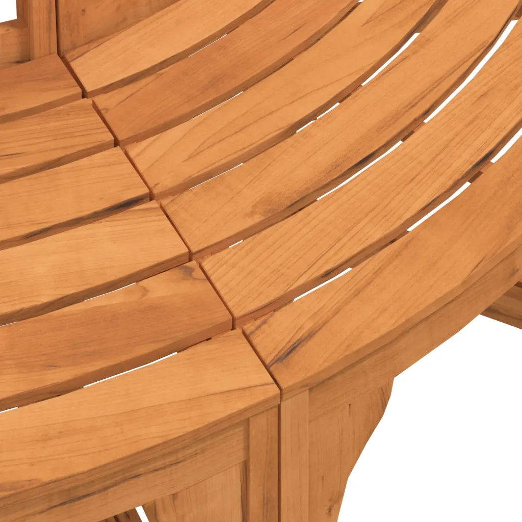 Panchina Albero Semi Circolare Ø208 Legno Massello di Eucalipto 362156