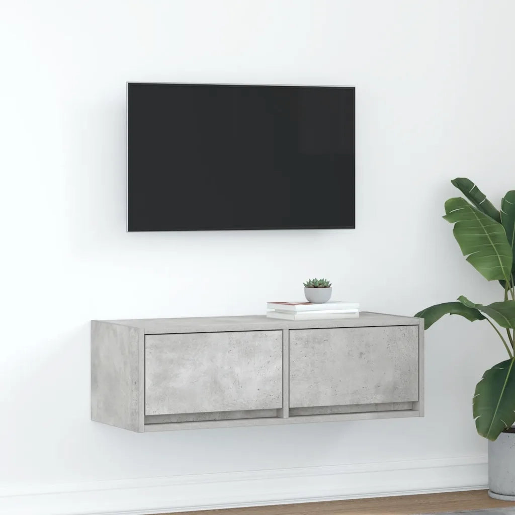 Mobile per TV-Credenza TV-Console TV Grigio Cemento 80x31x25,5 cm Legno Multistrato 720512