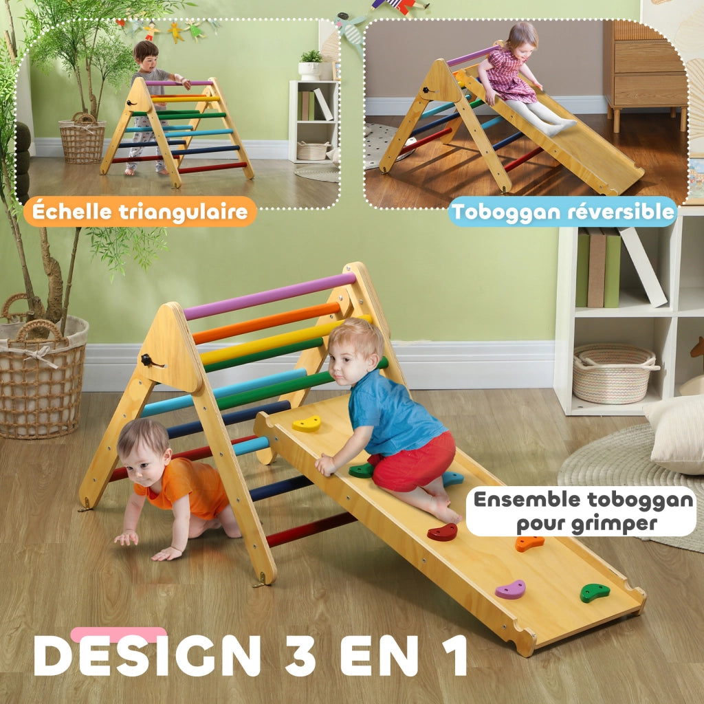 Casetta per bambini Triangle 3 in 1 ¨C Minimal ¨C 147x64,5x63cm multicolore