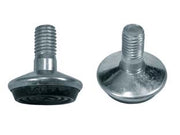 PIEDINO REGISTRABILE GIREVOLE ACCIAIO NICHELATO- - ø mm.10 MA larghezza base ø mm.32 - 25 pezzi