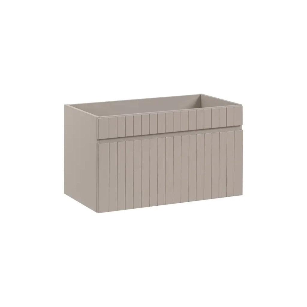 Mobile sottolavabo ICON 80 cm – 1 cassetto – Finitura marrone congo – Mobile sospeso moderno