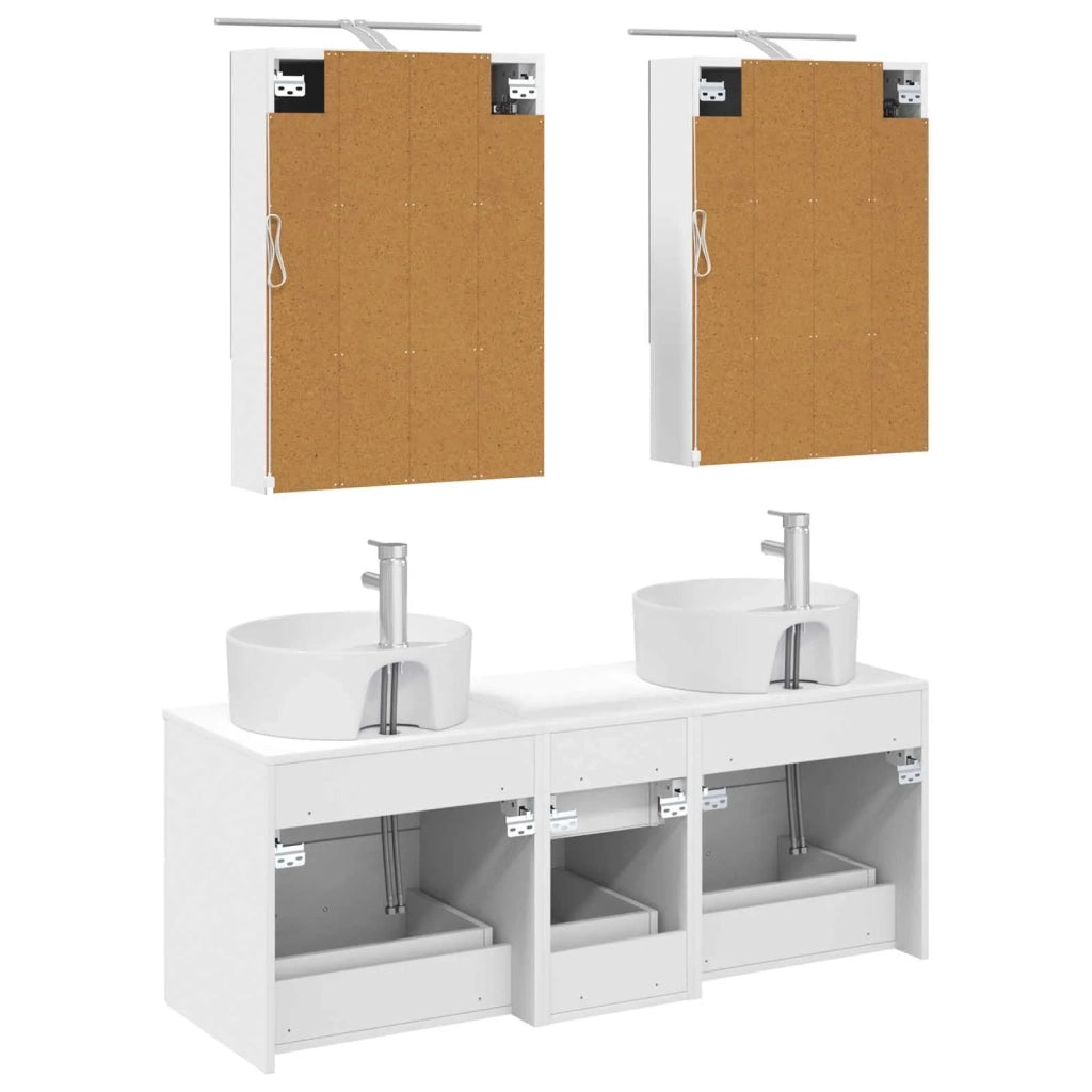 Set di mobili per il bagno 5 pcs Bianco 3406919