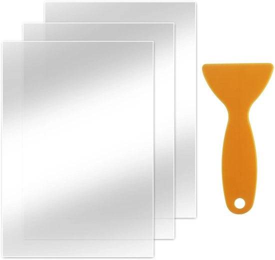 Folie FEP trasparente 3 pezzi - 140 x 200 mm - alta trasparenza - alta trasmissione luminosa - proprietà durature - sostituti per stampanti 3D