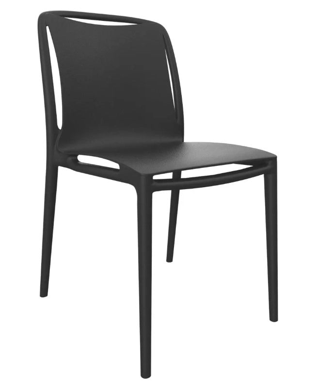 Velair Set 6 Sedie Polipropilene 51 x 52 x 81 cm Impilabili Antracite
