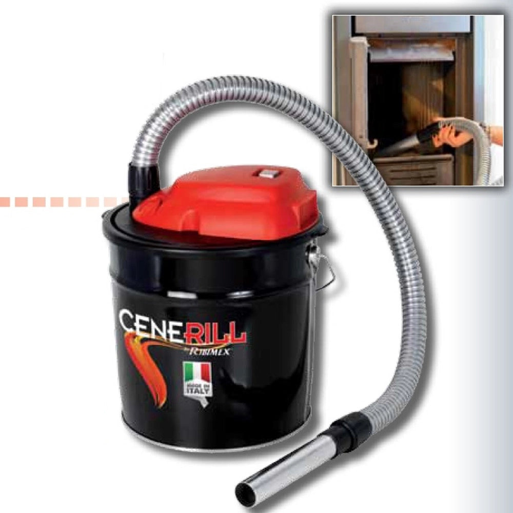 Trade Shop - Aspiracenere Ribitech Minicen 1000w 18l Bidone Aspira Cenere Stufa A Pellet -
