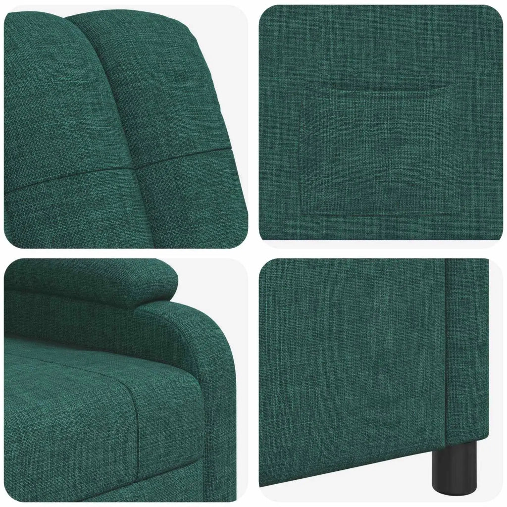 Divano Sedia-Poltrona reclinabile Verde Scuro Tessuto 688226