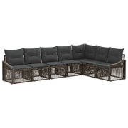 Set Divano da Giardino 7 pcs Grigio polyrattan 3436016