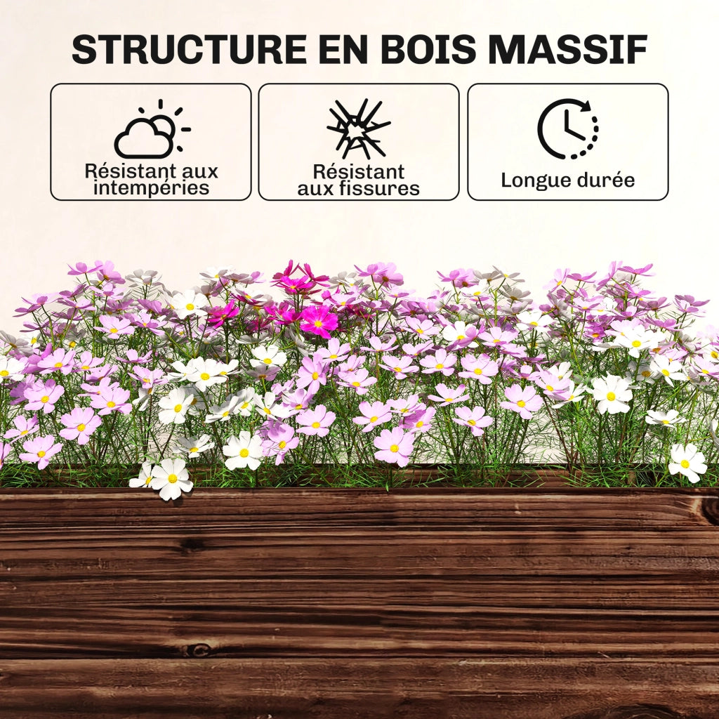 Fioriera da Giardino 3 Livelli ¨C zephmum ¨C 60x25x120 cm Marrone