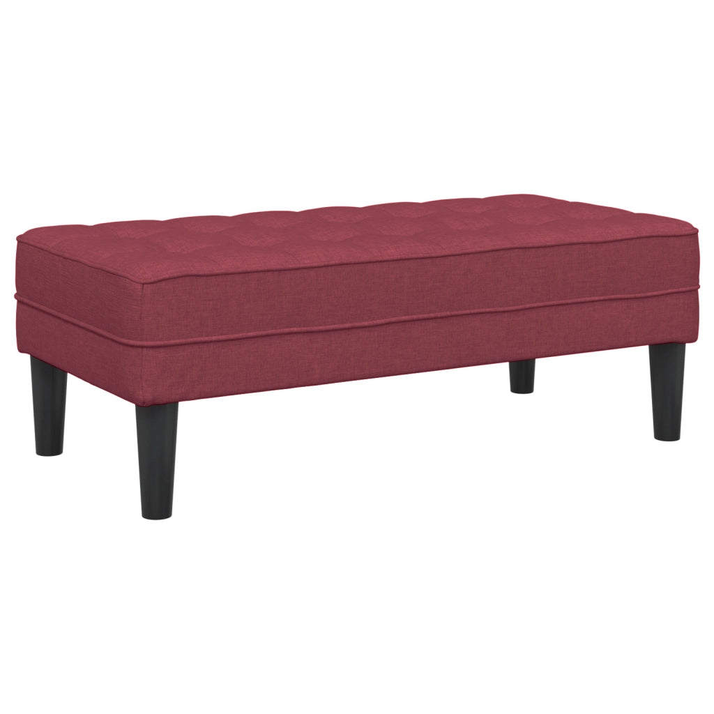 Set divani 2 pezzi con cuscini in tessuto bordeaux