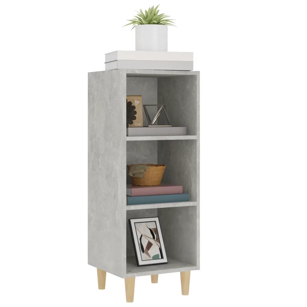 Credenza Grigio Cemento 34,5x32,5x90 cm in Legno Multistrato