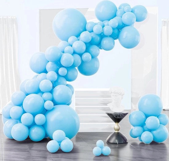Decorazioni di Compleanno Palloni Blu 102 Pezzi - Set di Slinger di Palloni di Diversi Diametri - 18 Pollici 12 Pollici 10 Pollici 5 Pollici - Blu-Y4
