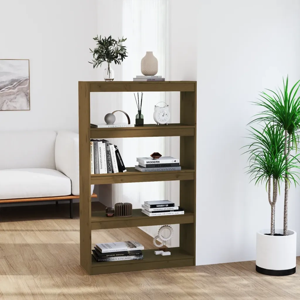 Libreria/Divisorio Ambra 80x30x135,5 cm Legno Massello di Pino 808196