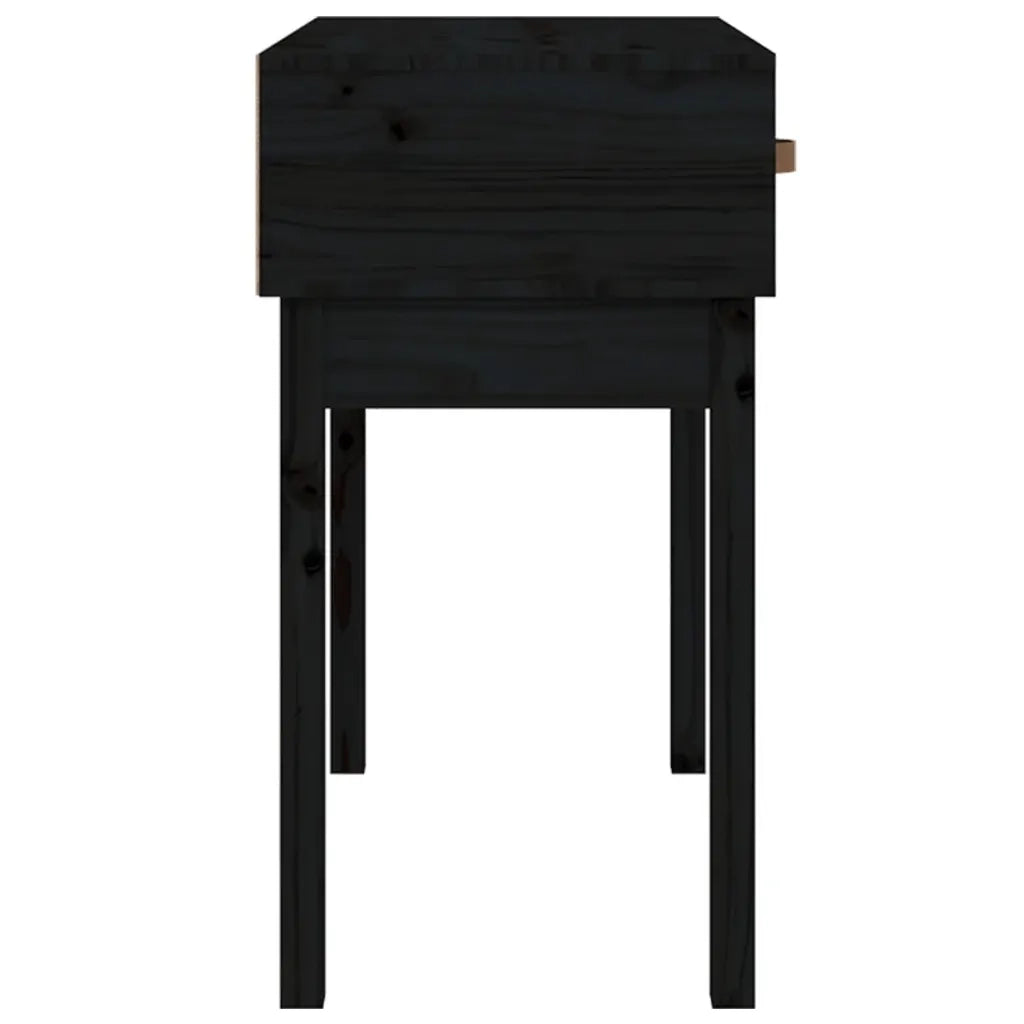 Tavolo Consolle | Tavolo d'Ingresso Nero 76,5x40x75 cm in Legno Massello di Pino