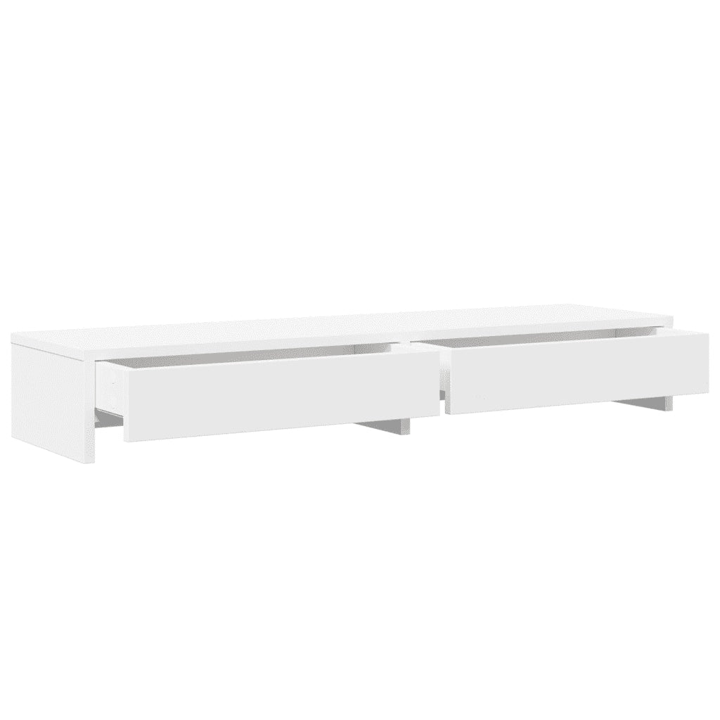 Supporto per Monitor con Cassetti Bianco 100x27x15 cm in Legno Agglomerato CFW5929326