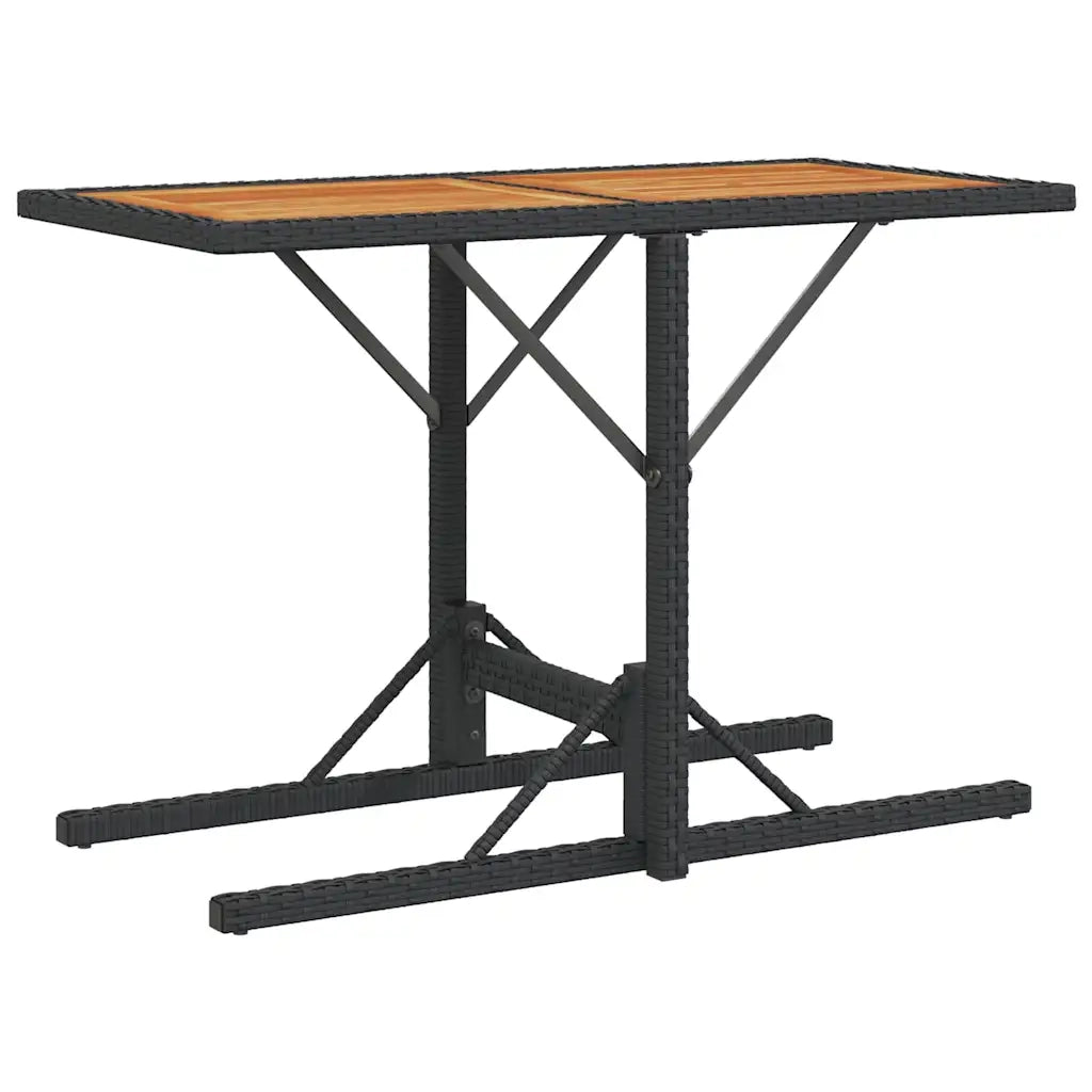 Set da Bistr¨° 3 pz | Set Salotto da Giardino con Cuscini Nero in Polyrattan