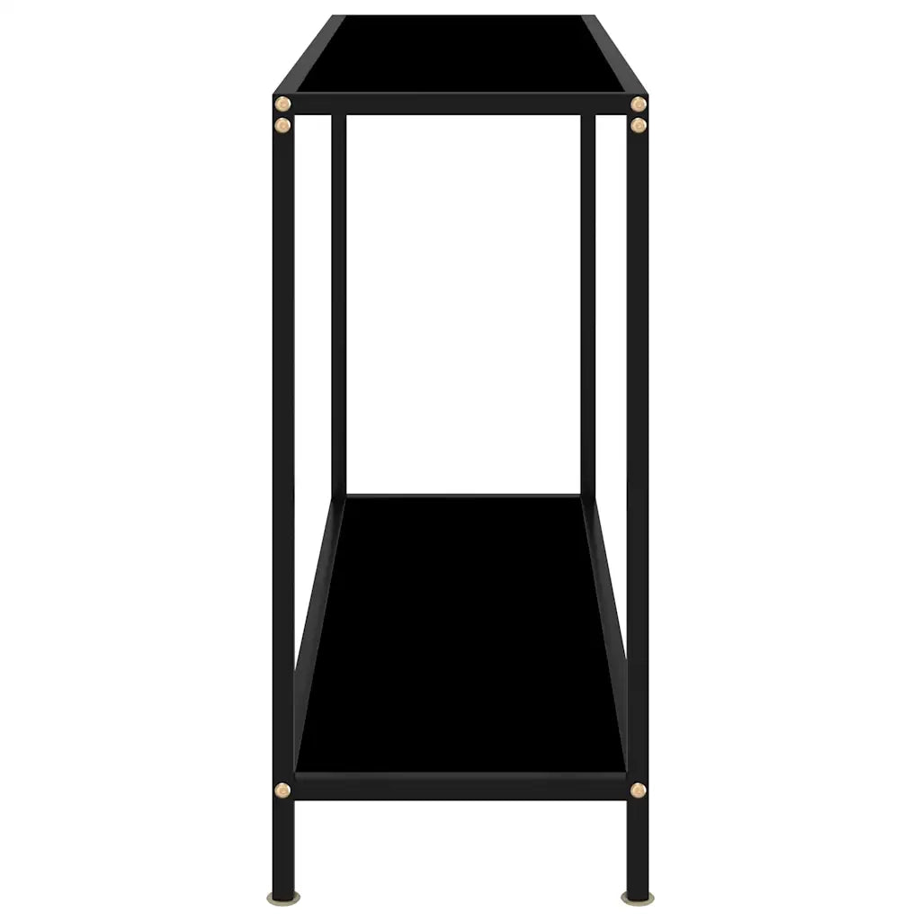 Tavolo Consolle | Tavolo d'Ingresso Nero 100x35x75 cm in Vetro Temperato