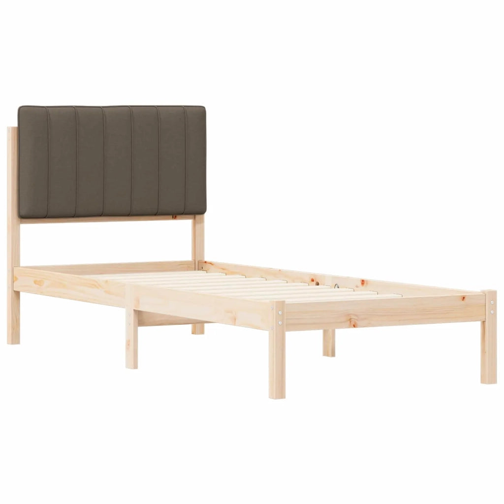 Letto con Testiera Rivestita Talpa 75 x 190 cm Pino massello