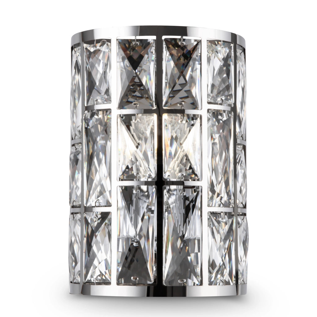 Maytoni applique moderna Gelid 1 luce E27 cromo metallo cristallo