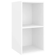 Mobile TV multimediale mensola TV credenza TV da parete 37 x 37 x 72 cm legno ingegnerizzato bianco 02_0027759
