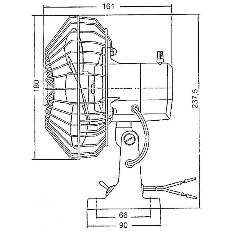 VENTILATORE OSCILLANTE 24V.
