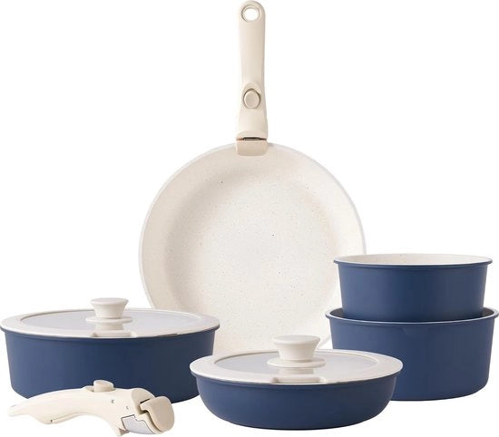 Set di pentole - Piatto da cottura con coperchio - Pentola da stufato - Padella - Wok