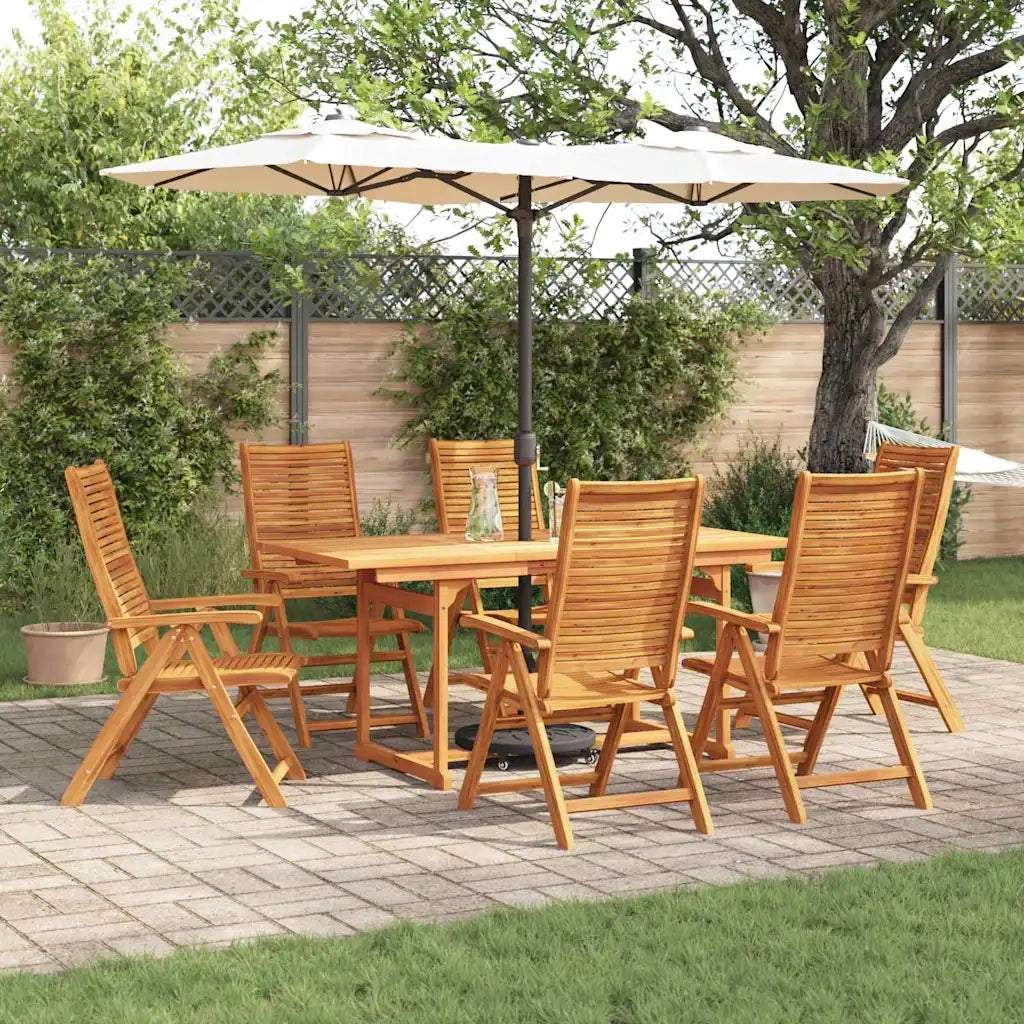 Set da Pranzo per Giardino 7 pcs Marrone