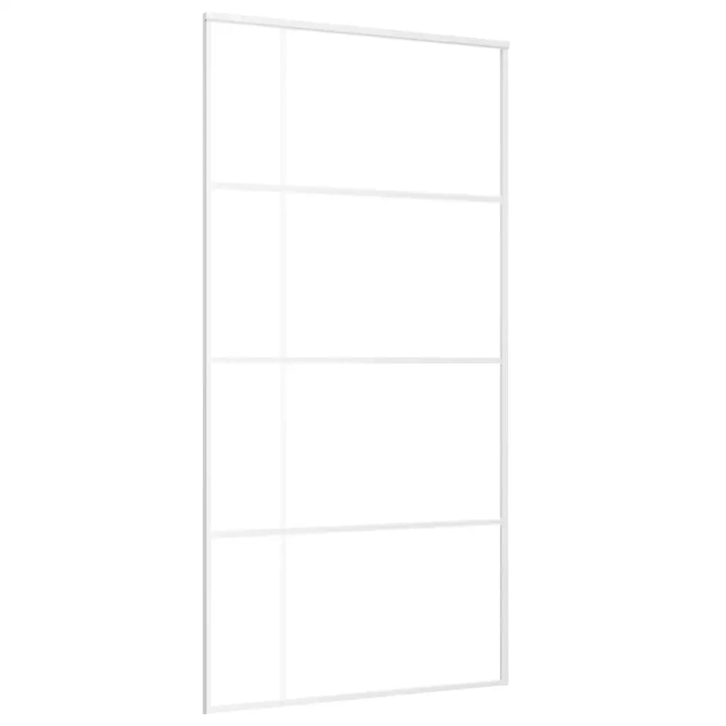 Porta Scorrevole in Vetro ESG e Alluminio 102,5x205 cm Bianca cod mxl 68969