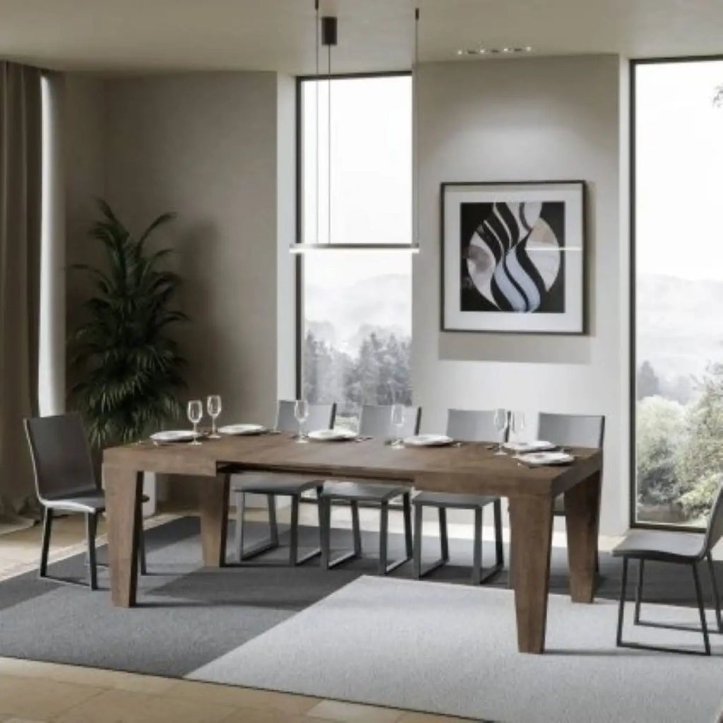 Tavolo allungabile 120/224x90 cm Spimbo colore noce