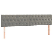 Testiera | Testata Grigio Chiaro 200x7x78/88 cm in Velluto