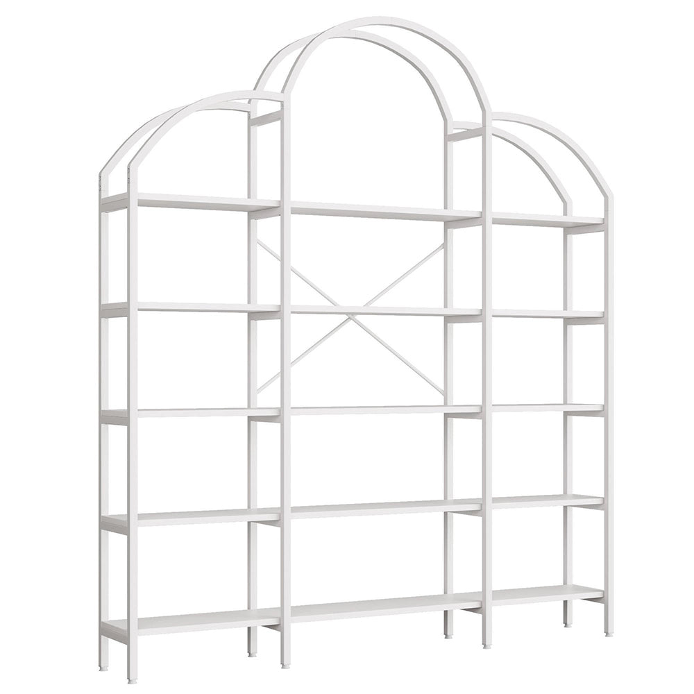 ¨¦tag¨¨re a cinque livelli stile nuvola - Xylo - 170x26x190 cm bianco facile montaggio