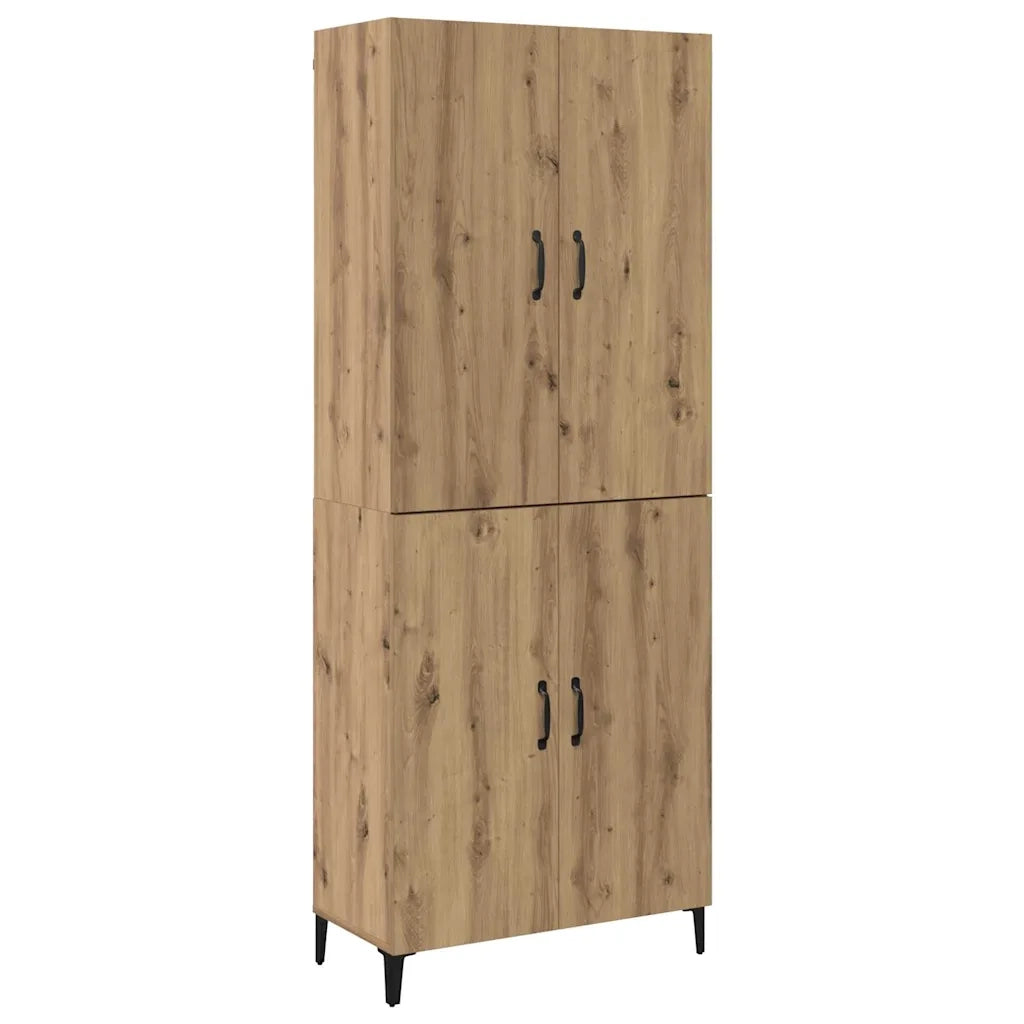 vidaXL Credenza 2 pcs rovere artigianale 69,5 x 34 x 180 cm