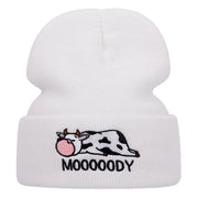 Cappelli ricamati con mucca, bianchi