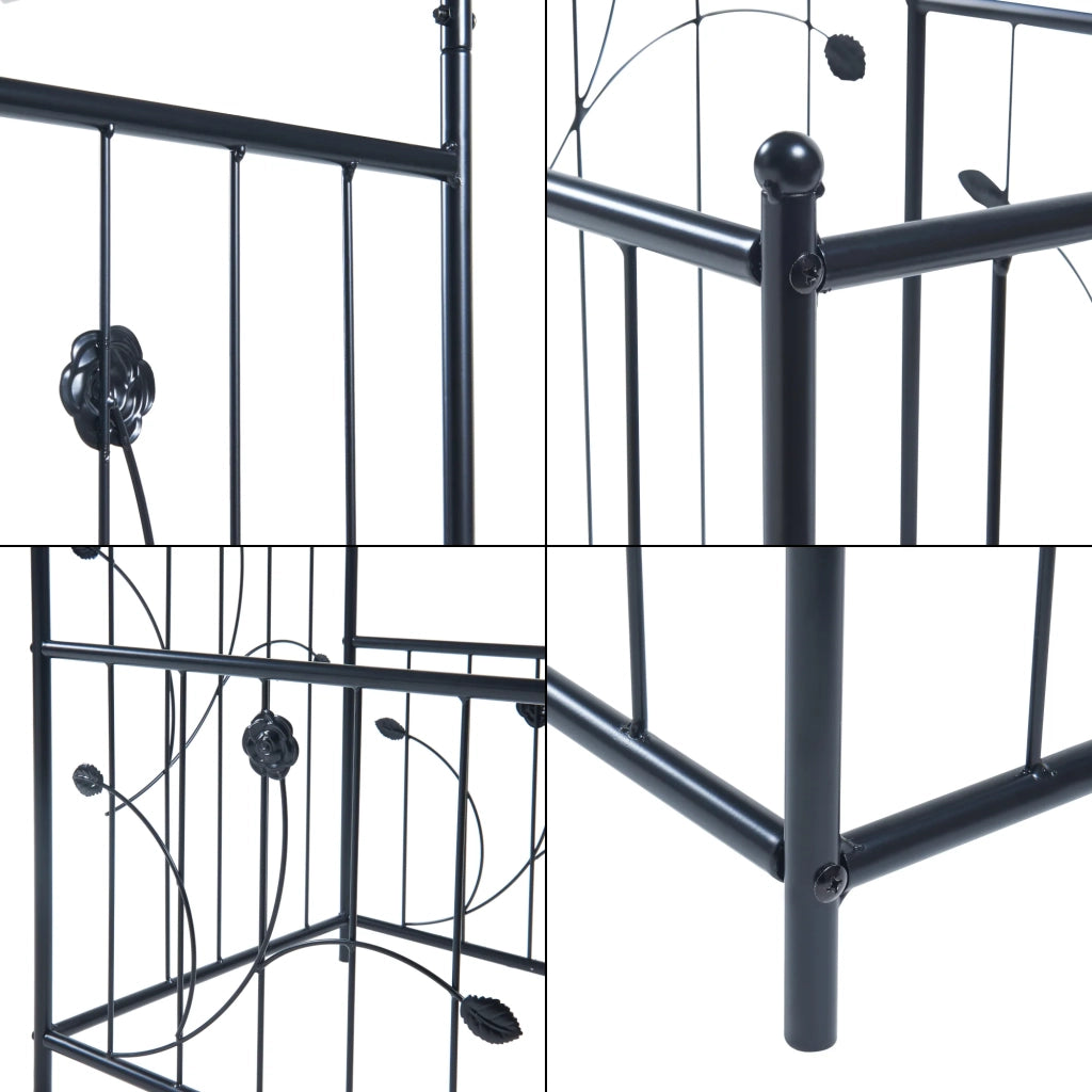 Arco per roseto 220 x 202 x 50 cm con fioriere in acciaio nero 03_0008858