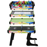 Tavolo da gioco 4 in 1 pieghevole per calcio-balilla biliardo air hockey ping pong ¨C zephmum ¨C MDF plastica